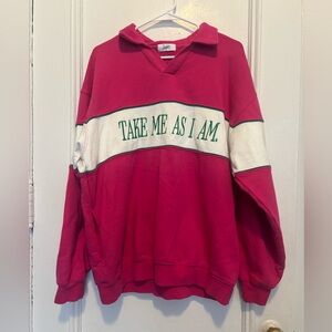 Mayfair Group ‘Take Me As I Am’ collared sweatshirt